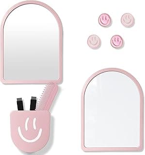 KEYDUACU 10 Pieces - Locker Accessories, Locker Decorations, Includes Mirror, Whiteboard, Magnets and Organizer. Great for Back to School Essentials and Office (10 Pieces - Pink)