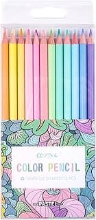 ECOTREE Pastel Macaron Colored Pencils, Back to School Supplies, 12 Count | Pastel Coloring for Adults and Kids, Art Supplies for School, Drawing, Shading, Pre-Sharpened, Soft Core, Triangular Grip