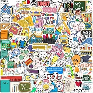 200pcs Back to School Stickers - Kids Stickers for School Scrapbook, Water Bottle, Classroom Decorations