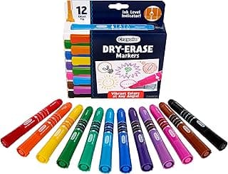 Crayola Take Note Dry Erase Markers for School (12ct) Teacher Classroom Supplies, Chisel Tip Whiteboard Markers, Must Haves