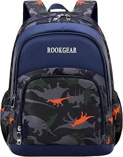 Elementary School Backpack, Water Resistant Oxford Bag for Kids
