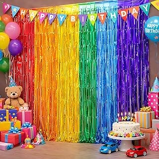 OHOME Back to School Decorations - Rainbow Streamers Backdrop Banner - Last Day of School Decorations for Classroom Decor | Rainbow Party Decorations for Cinco De Mayo Engagement Pride Fiesta Birthday